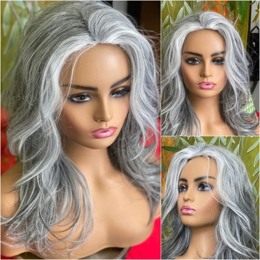 silver fox blowout volume wig